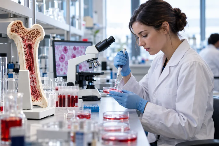 How Blood Cells Develop from Stem Cells in Bone Marrow